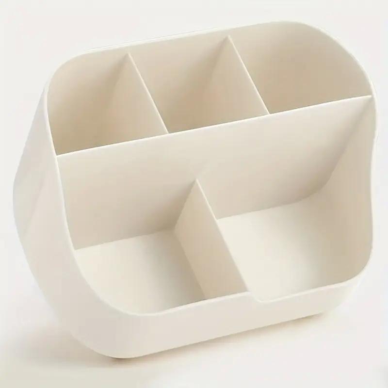 Large Capacity Desktop Storage Box Five-compartment Desktop Organizer, Student Stationery Holder 5-section Office Desk Organizer
