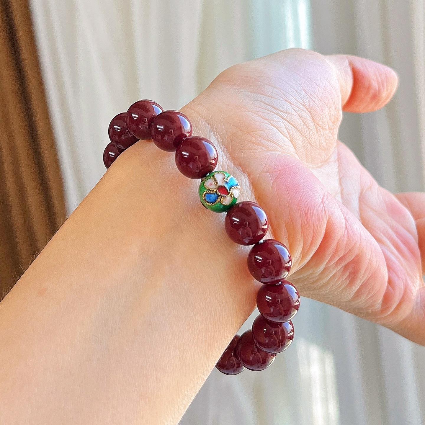 

Autumn And Winter Retro Encore La Red Shijia Pearl Bracelet Bracelet Female
