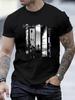 2026 Unisexs Summer 100 Cotton Casual Sports Loose Landscape Pattern Printed Round Neck Short Sleeve Outdoor Tshirt Daily Top