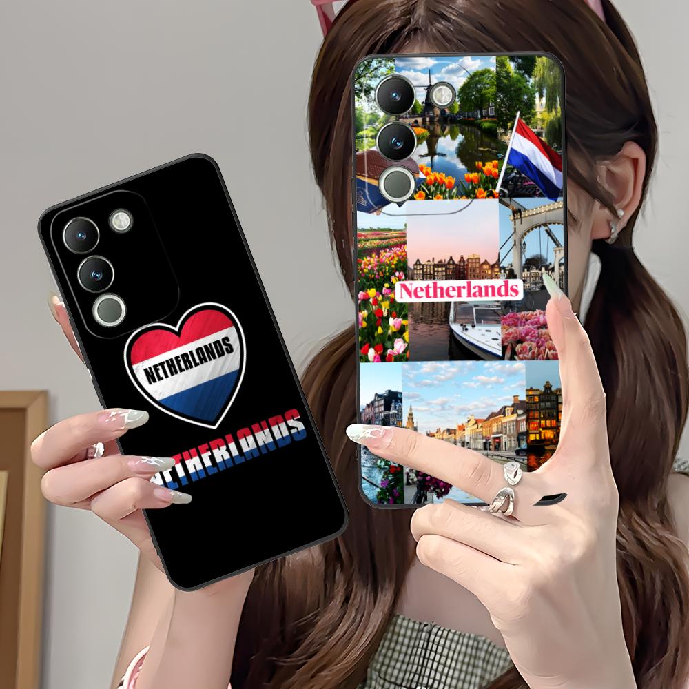 Netherland Dutch Flag TPU Mobile Phone Case for VIVO Y77 76 75 74 73 72 58 56 55 51 50 38 36 Y19 Y18 Y03 Y01 5G Colorful Cover