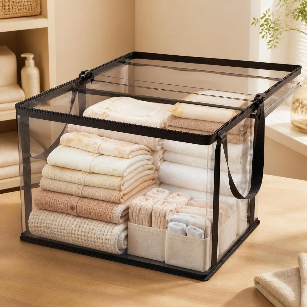 Transparent Doll Storage Bag With Zipper Plush Toy Storage Bag Durable Clear Storage Case
