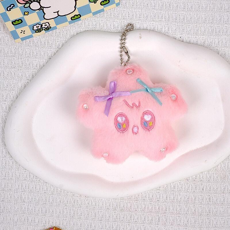 

Сжимающий бант розовый сиамский кот Капибала звезда кулон брелок кукла плюшевые куклы аксессуары