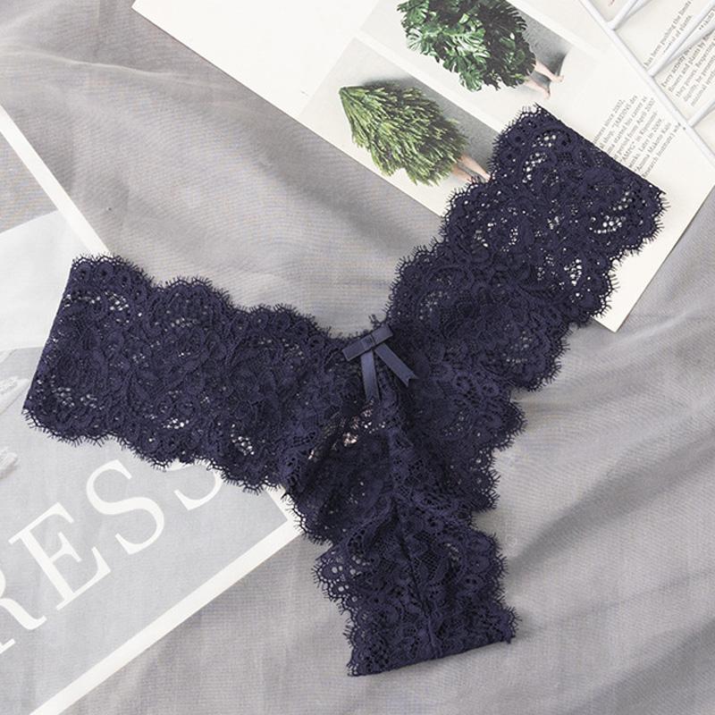 European and American Sexy Lace Lingerie Low-Waist G-String Thong Panties Temptation Breathable Intimates Underwear