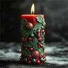 Christmas Cylinder Candle Mold Food Grade Silicone Mold For Epoxy Resin Candle Soap Making Baking Craft Project