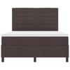 Box Spring Bed with Mattress Dark Brown 140 X 200 Cm Fabric