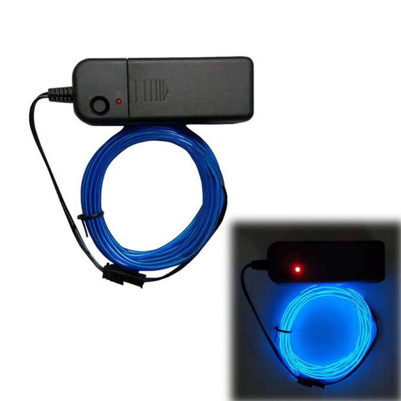 

Светящийся EL провод, кабель, режущийся, светящийся шнур, портативный аккумулятор, неоновая световая полоса для вечеринок, Хэллоуин, прочный