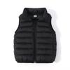 Children's Korean Style Lightweight Down Cotton Vest, 2025 Autumn/Winter Stand-up Collar Warm Gilet for Boys and Girls