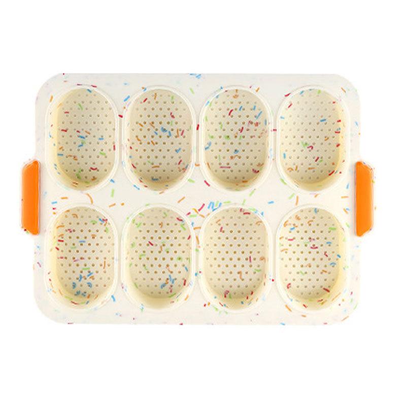 Silicone Bread Mold Baguette Baking Tray Nonstick Loaf Tin  8 Grid Bread Tin for Baking French Bread Mold Bakeware Baking Tool