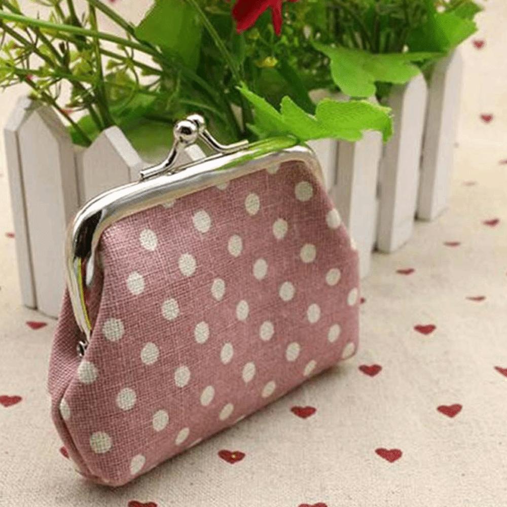 

Кошелек на молнии, железная пряжка, кошелек для монет, льняной кошелек для монет, маленький кошелек, кошельки, корейский кошелек для денег розовый