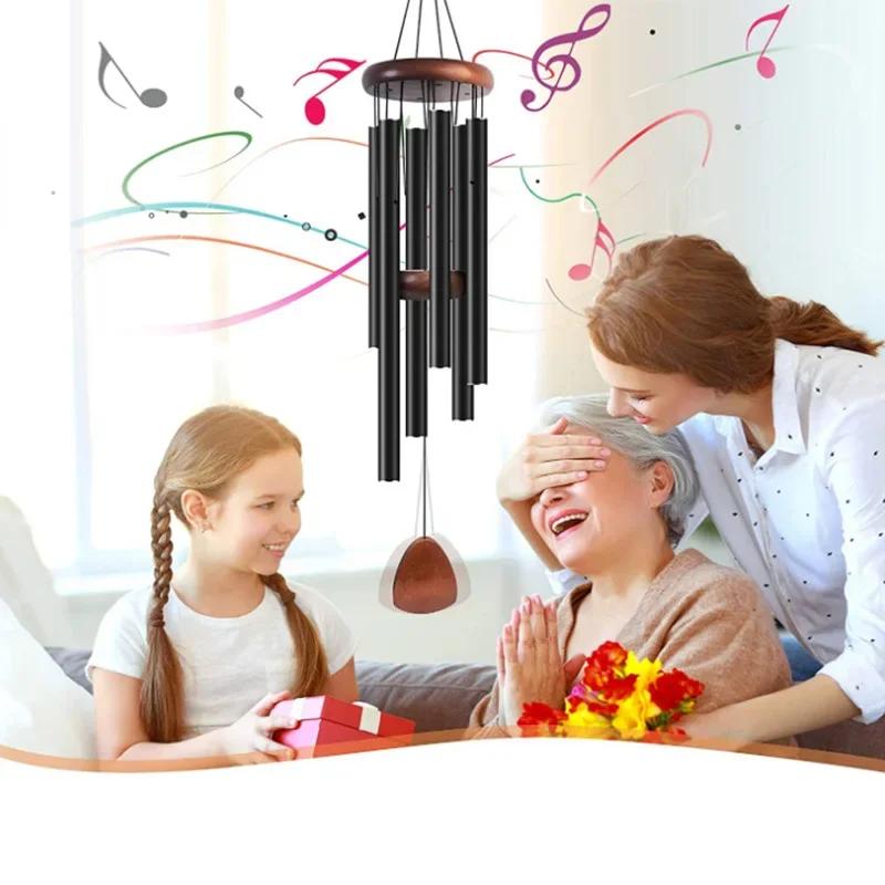 37" / 26 pollici di profondità Carillon a Vento Musicale Classico Carillon a Vento Metallico Tubo in Alluminio Carillon Commemorativo Casa Esterno Festival Regalo