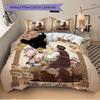 3pcs Happily Ever After Snow White and Prince Charming Quilt Cover Set - Soft and Cozy Bedroom, Guest Room and Dorm Decorative Bedding 3-Piece Se