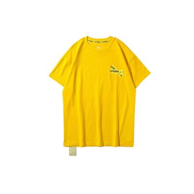 Li Ning X Disney Colaboração Zumbi Pato Donald Estampa Manga Curta Camiseta Masculina Tops Amarelo AHSP067-3
