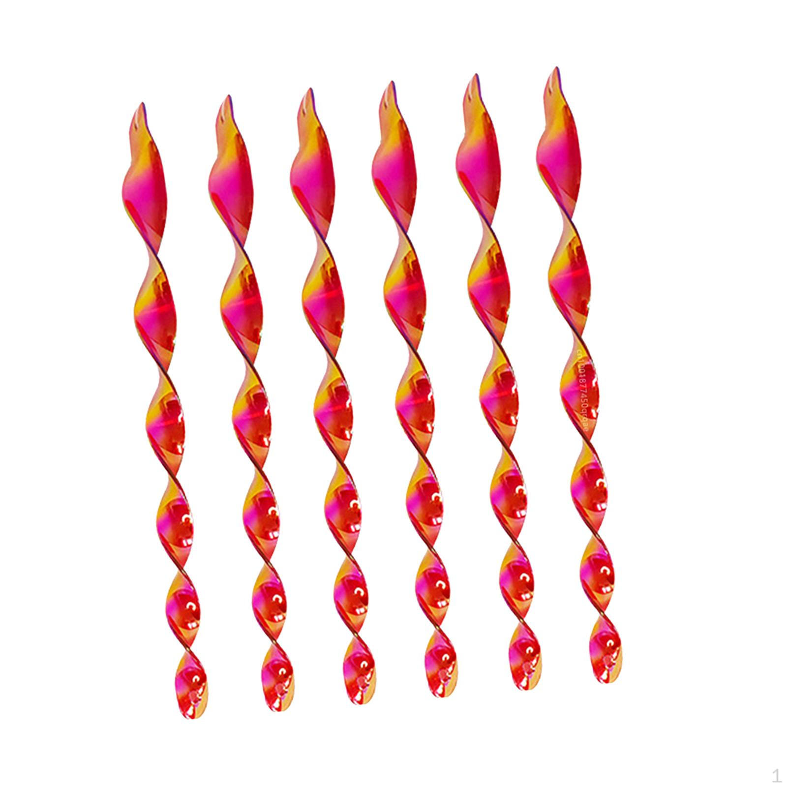 

6-Pack Reflective Bird Repellent Rods for Pigeons and Seagulls - Powerful Deterrent Red