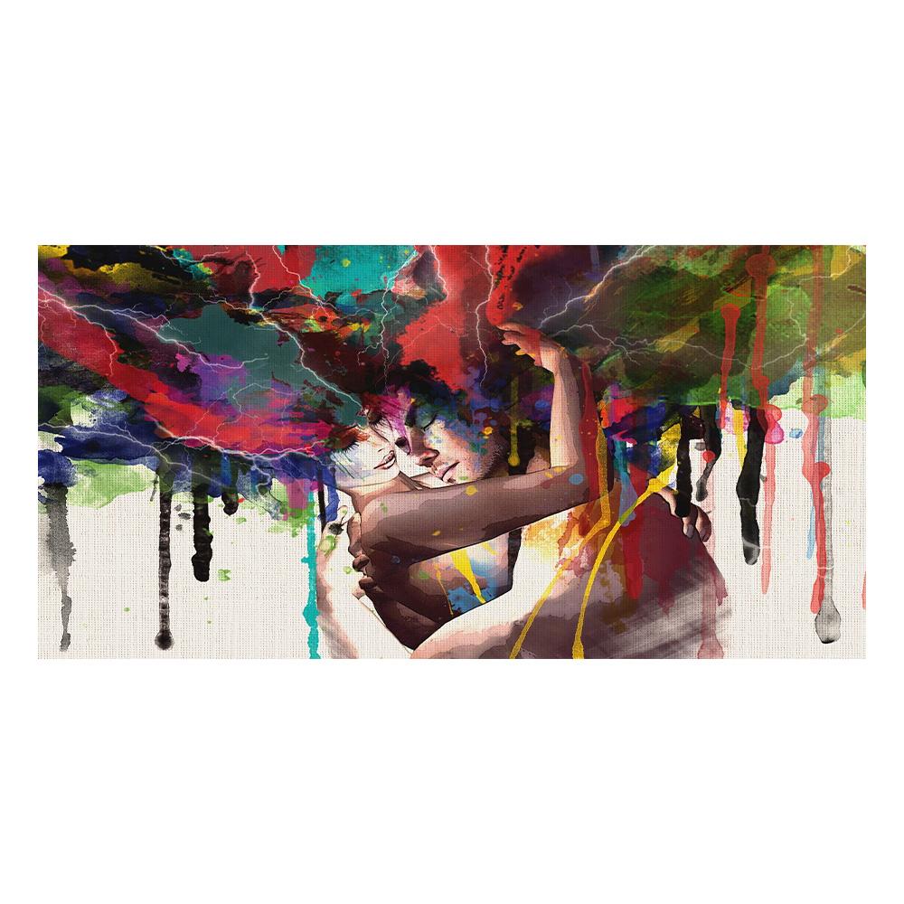 

Абстрактные картины на холсте, настенные картины, пара влюбленных, современные настенные постеры и принты, портретные принты на холсте для гостиной, куадрос 20x40cm