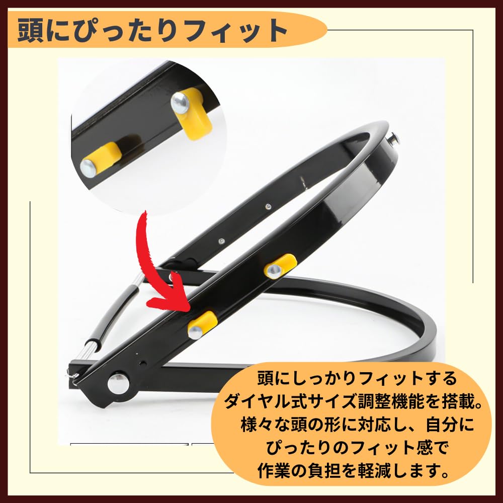 ideamall Helmet with Face Shield and Visor for Weeding (Red)