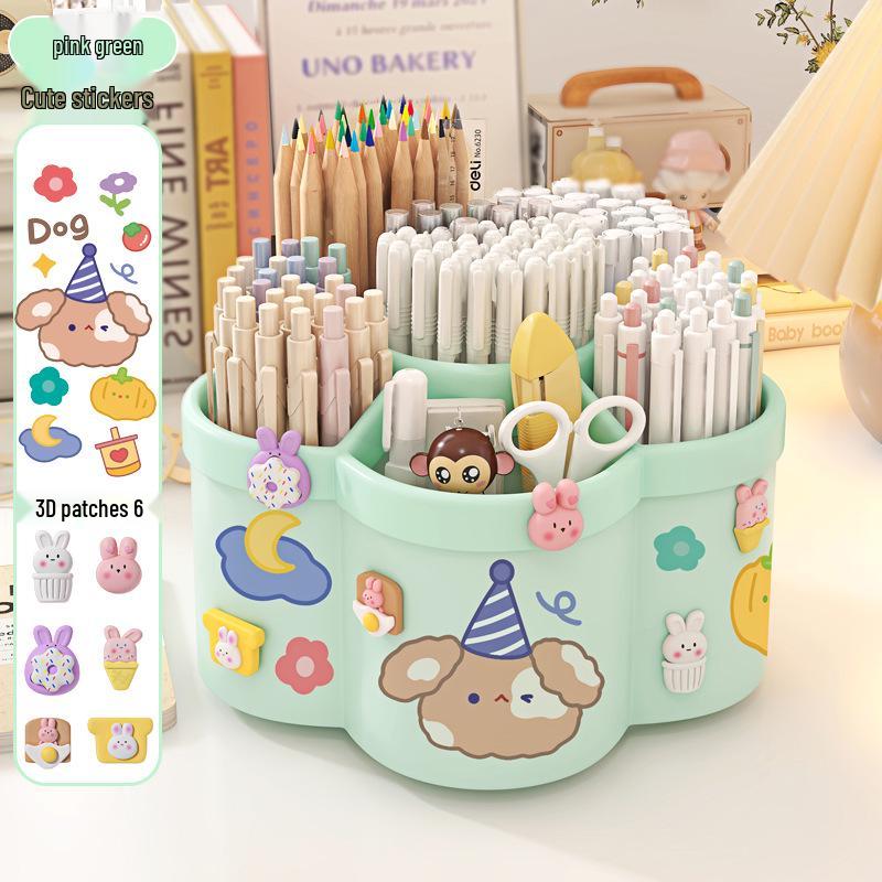 Pojemny obrotowy biurkowy pojemnik na długopisy dla studentów i artykuły biurowe