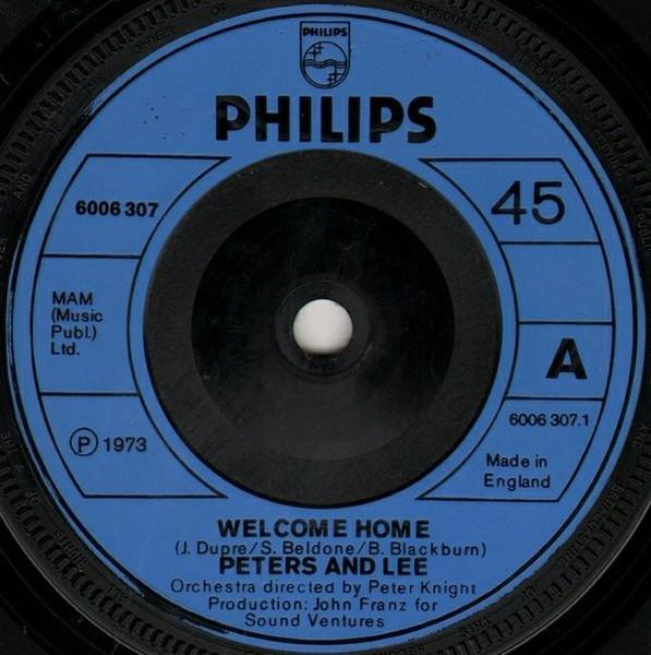 

7-дюймовая пластинка PETERS & LEE - Welcome Home 6006307 Philips 1973 UK Поп Б/у