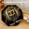 Boston Bruins Automatic 8‑ribs Umbrella, Custom Name Text Personalized Folding Umbrella Rain Sun Gift