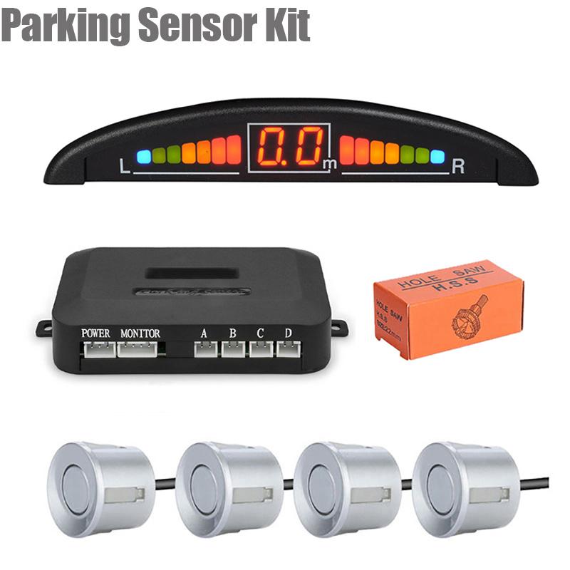 Parking Sensor Kit With 4 Radar LED Accurate Digital Display Of Obstacle Distance Alarm Parktronic Kit Detector Reversing Radar