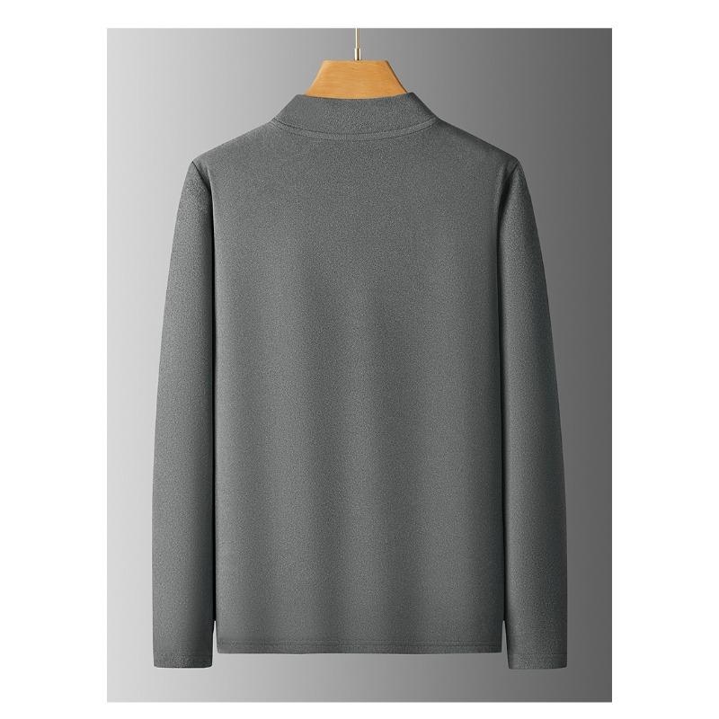 

Весенне-осенняя футболка с длинным рукавом мужская Defender с полувысоким воротом теплая кофта двусторонний флис базовый слой 4XL