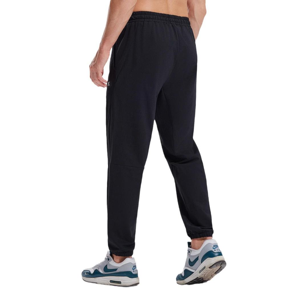 Unisex Quick-Dry Breathable Running Pants with Double Side Pockets and Elastic Drawstring