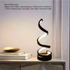 Spiral LED Tischleuchte 3 Farbtemperaturen Stufenloses Dimmen USB-betrieben Moderne Dekorative Schreibtischlampe