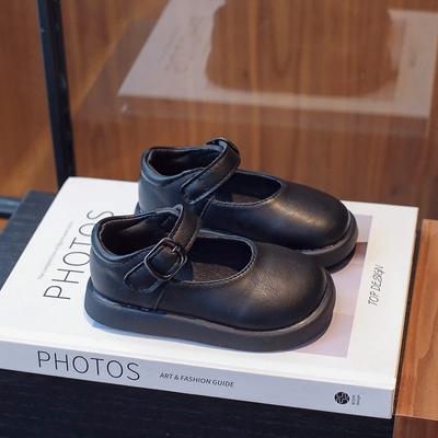 2024 Children Leather Shoes for Girls Autumn New Fashion Elegant Soft Sole Solid Color Korean Style Princess Versatile Shoes