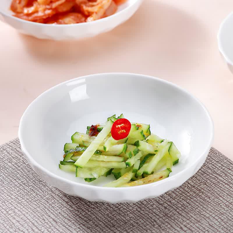 Sky Top Crystal Series 4.75-inch Bone China Snack Plates - Set of 4