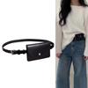 2 in 1 Waistband Waist Bag Detachable PU Leather Coin Purse Simple Waist Belt With Bag  Work