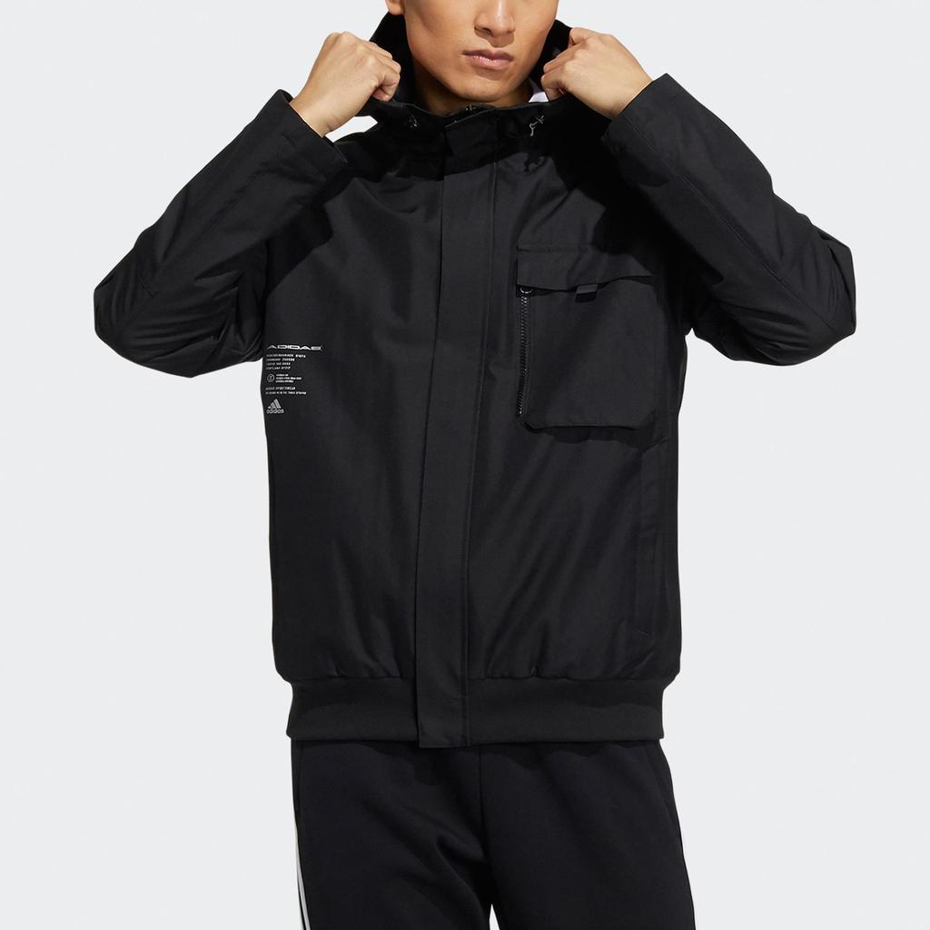adidas Giacca Utility con Tasche Grandi e Cappuccio Uomo Capispalla Nero HD0355