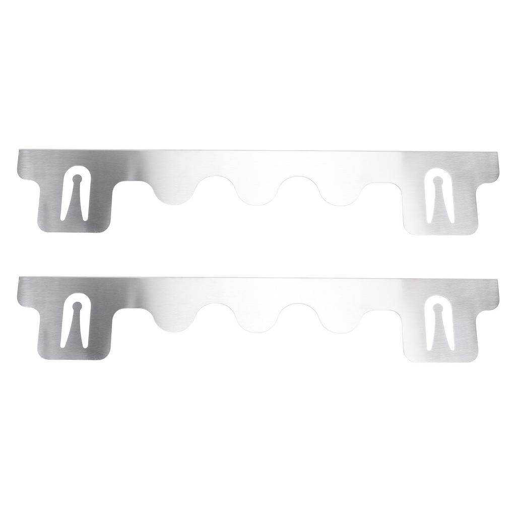 2 szt. Nakładka na szczelinę kuchenki Stal nierdzewna Łatwa do czyszczenia Wypełniacz szczeliny blatu Srebrny 59,5 cm