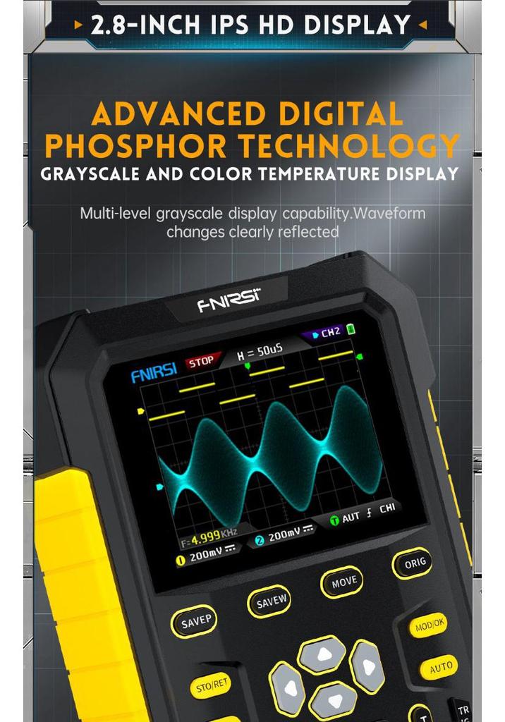 DPOX180H Dual-Channel Handheld Fluorescent Digital Oscilloscope 