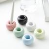 Ceramic Macaron Toothbrush Holder - Fashionable Dental Tool Stand for Couples