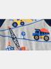 Boys' Spring 2024 Construction Vehicle Cotton Sweater with Raglan Sleeves