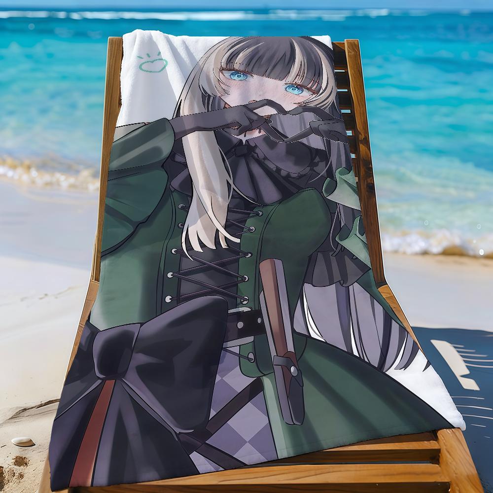 Singer J-Juufuutei Raden VTuber Towel Sports Quick Dry Travel Camping Gear Sandproof Soft Light Large Beach Towel STJ40x70CM
