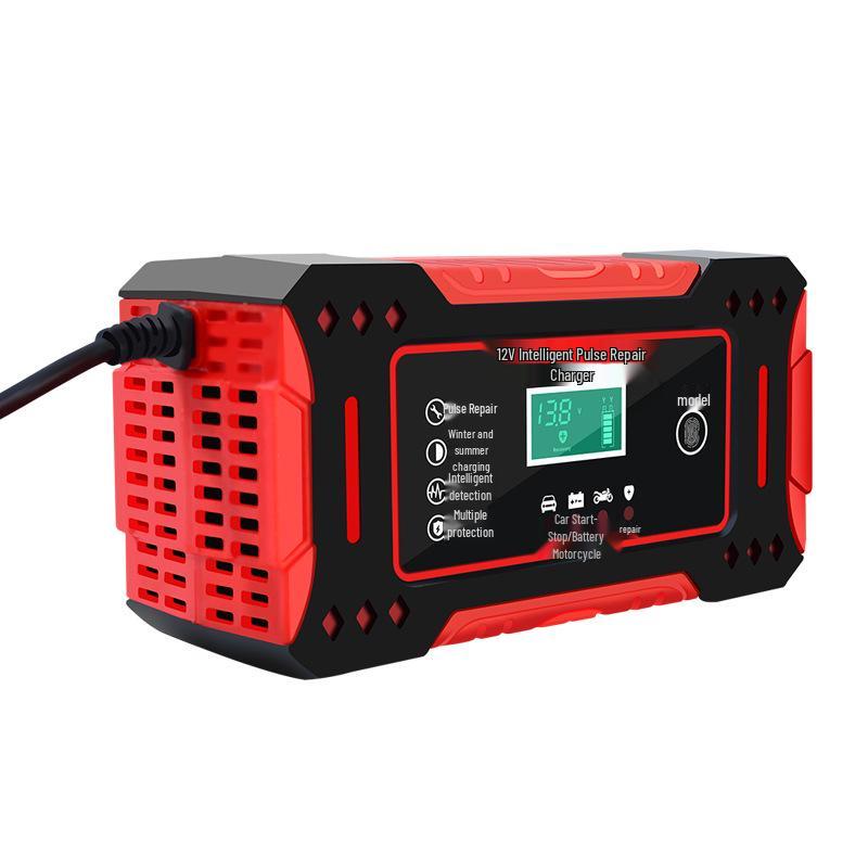 12V 6A Lead-Acid Battery Charger for Motorcycle & Car - Compatible with EU, US, UK, and AU Standards