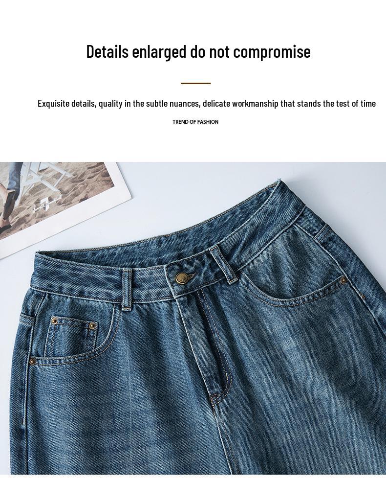 Women's High Waist Straight Leg Jeans - Spring Slim Fit, Retro Loose Drapey with Narrow and Wide Leg Options.