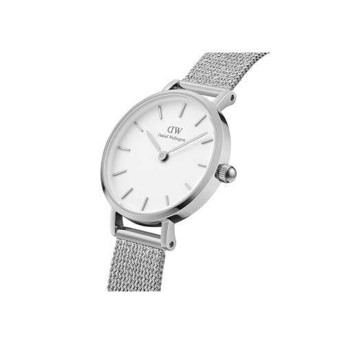 [Official Shop/2-Year Warranty/Authentic Import] Daniel Wellington DW Women's Petite Pressed Sterling Watch, 24mm, Mesh, Sterling Leather, Stylish, Gi