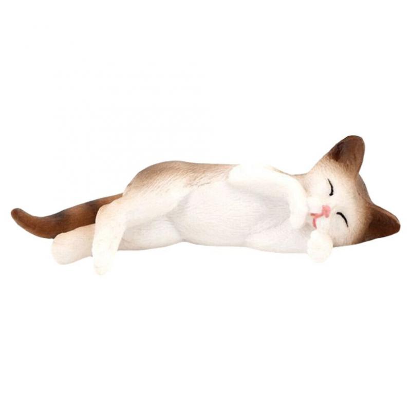 Figura di gatto in plastica, adorabile figura di animale, idea creativa per interni
