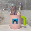 Dopamine Toothbrush & Mouthwash Cup Set - Cute Bathroom Holder for Kids and Couples