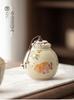 Ceramic Wood Ash Tea Caddy: Moisture-Proof, Fresh-Keeping Storage Jar for Goldfish Design