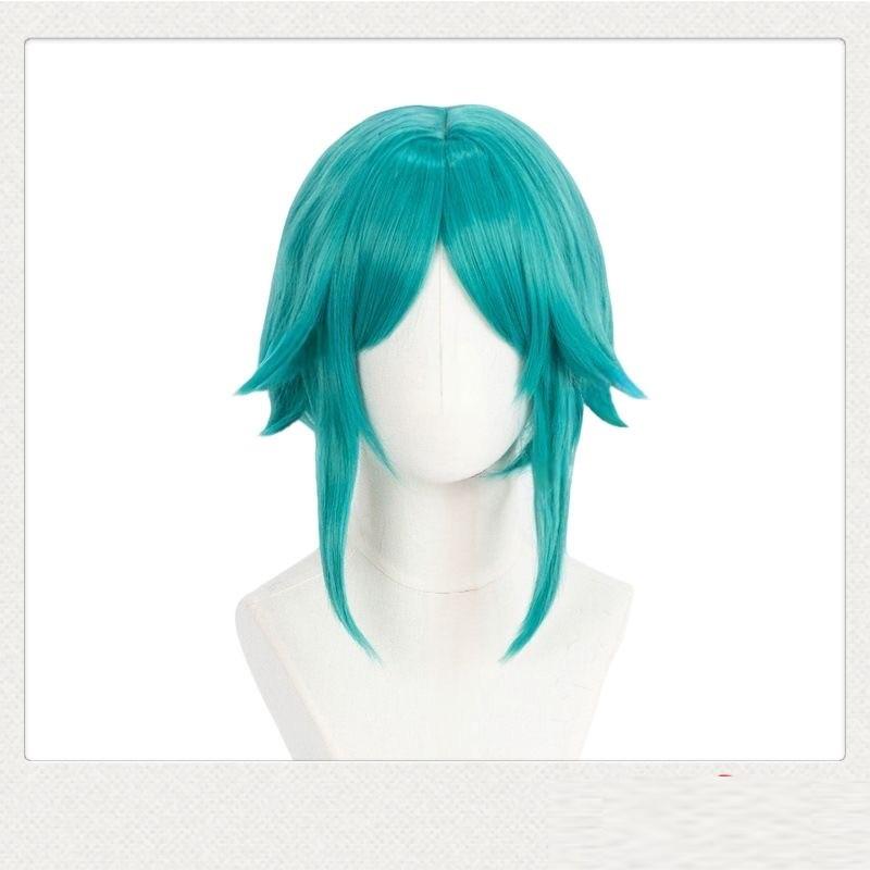 Anime Land of The Lustrous Diamant Houseki No Bort Kuni Jade Geel Cosplay Kostuum Jumpsuit Outfits Pakken pruik voor Dames Heren XS blue