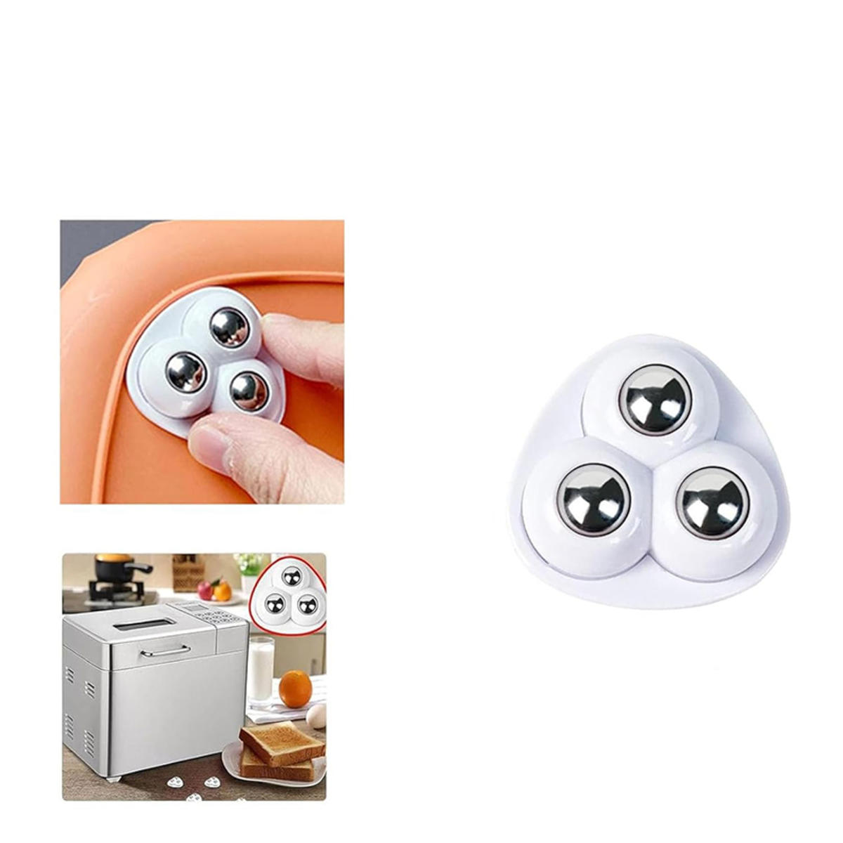 

4 шт. непробивной клейкий мебельный шарик универсальный шкив бытовая мобильная база аксессуары мусорное ведро дно маленькое колесо one size белый