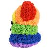 Blumen Bär Ornament Bunt Künstlich Falsche Rose Geschenk für Valentinstag Jahrestag
