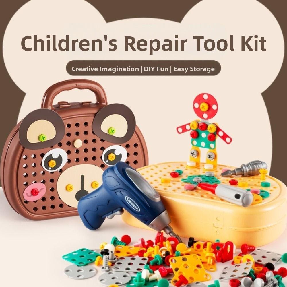 Creative Mosaic Puzzle Screw Tool Set Toys Hands-On DIY Learning Toys  Assembly Tool Box