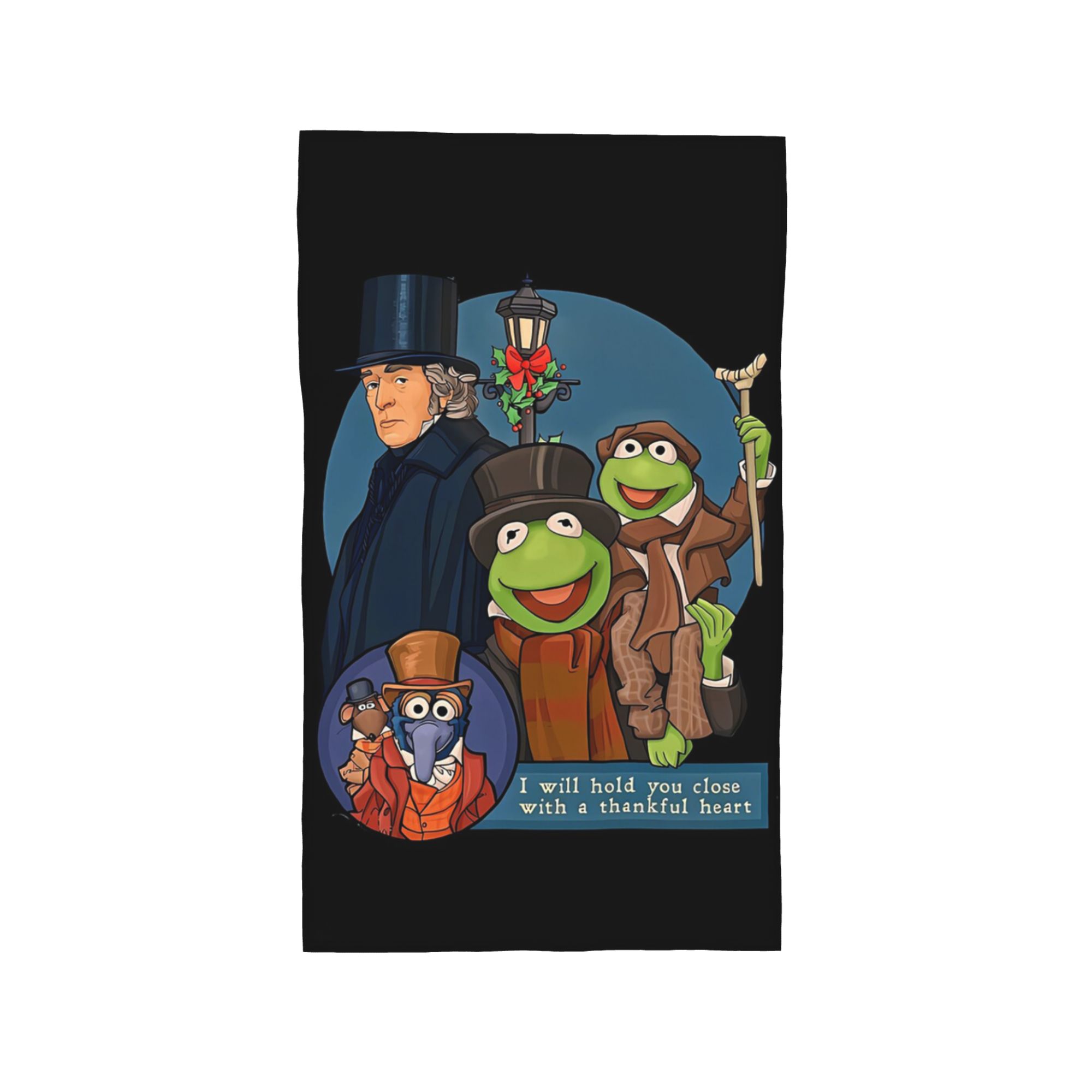

I will hold you close with a thankful heart Muppet Christmas Carol Soft Face Towel Quick Dry Pool Bath Cotton Towels Absorbent W30*H60(CM)