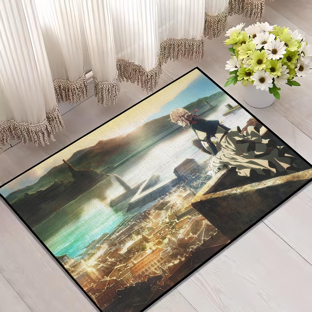 

Door Mat For Evergarden Bathroom Decoration Anime Room Violet Decor Doormat Carpet Entrance Welcome Bath Kitchen Rug SJR40x60CM