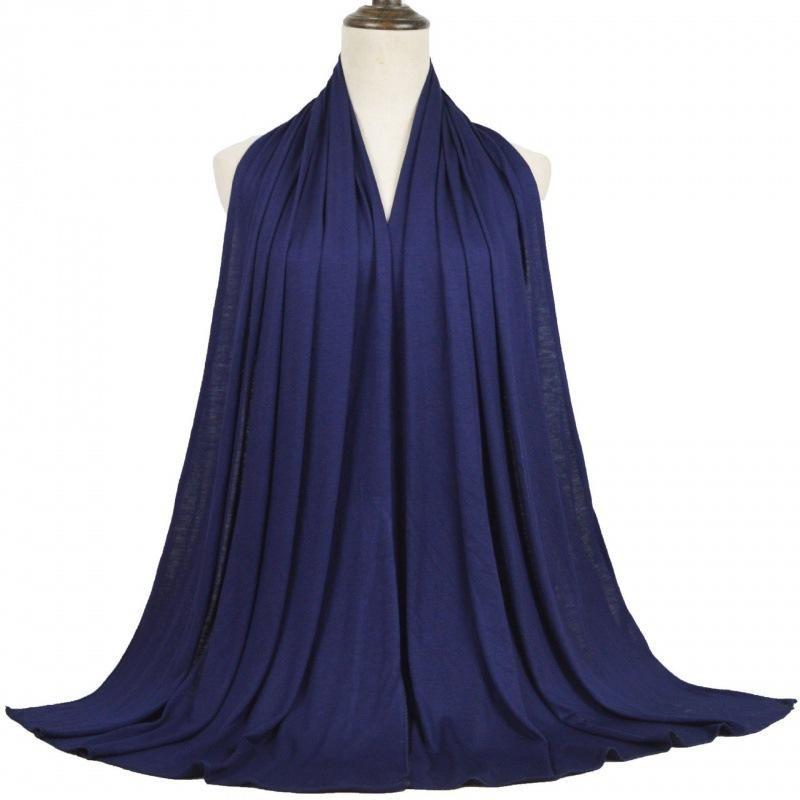 Moda Cachecol Hijab Modal Algodão Jersey Hijab Cachecol Macio Hijab Gravata Mulheres África Longo Muçulmano Xale Simples