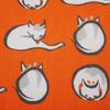 Unsodo Tenugui Hand Keisai Cat Orange (Japanese Towel) - - T-19
