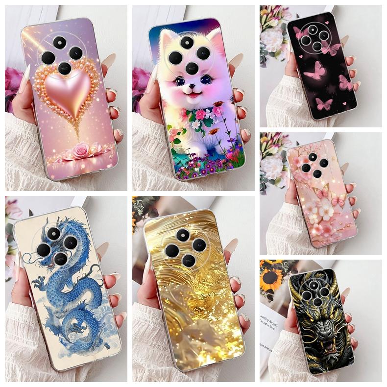 For Xiaomi Redmi 14C Casing Fashion Heart Cat Cover 6.88" Soft TPU Phone Protective Shell For Xiaomi Redmi 14R 14C Cases Coque